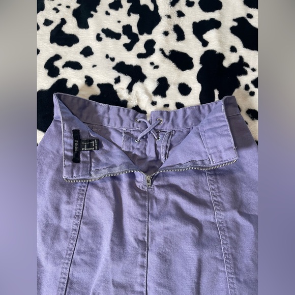 Forever 21 Pastel Purple Lace Up Mini Skirt - Picture 6 of 8